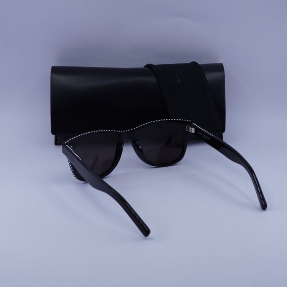 Saint Laurent SL51 038 Sunglasses Black Square Frame, Grey Lenses - Picture 10 of 10